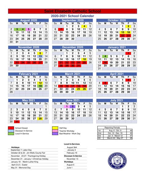 2022 National University Calendar.